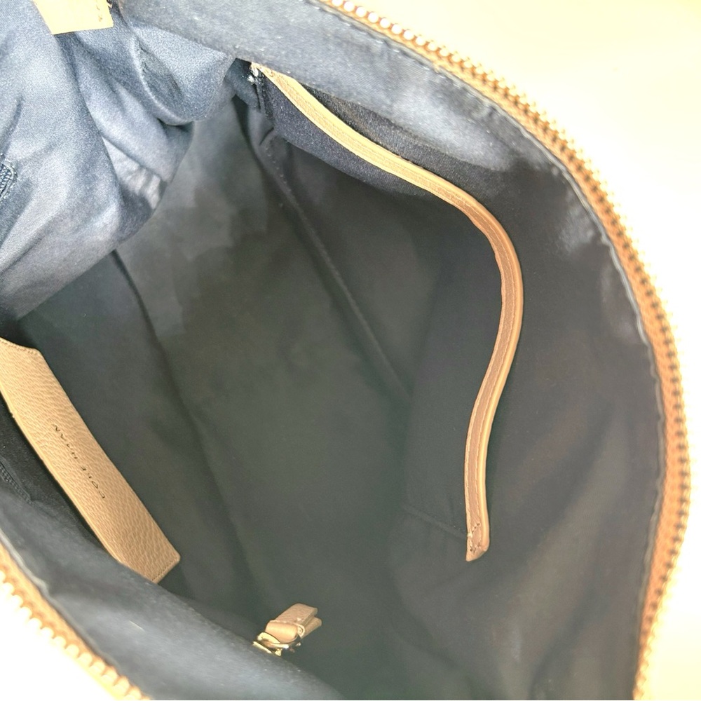 Cole Haan Nude Beige Leather Shoulder Bag - Picture 6 of 9